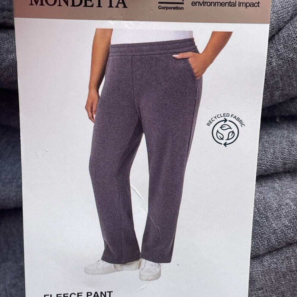 Mondetta Women's XXL Fleece Pant Purple Recycled Fabric a2051